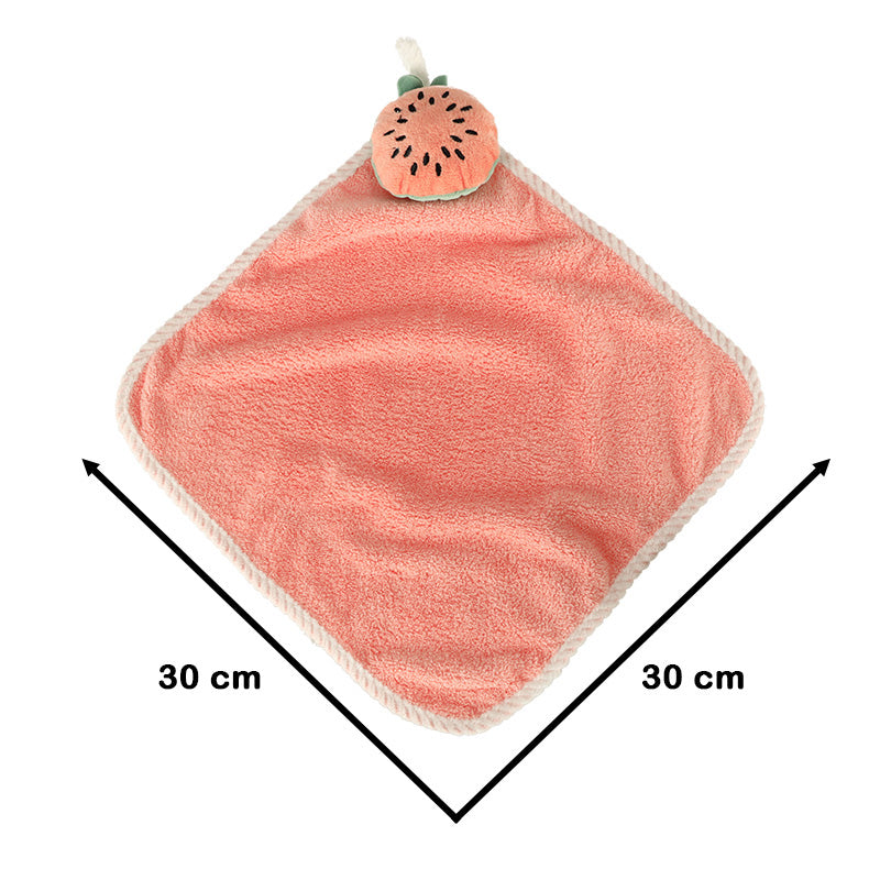 Vaikiškas rankšluostis rankoms, į darželį, 30x30 cm, rožinis arbūzas