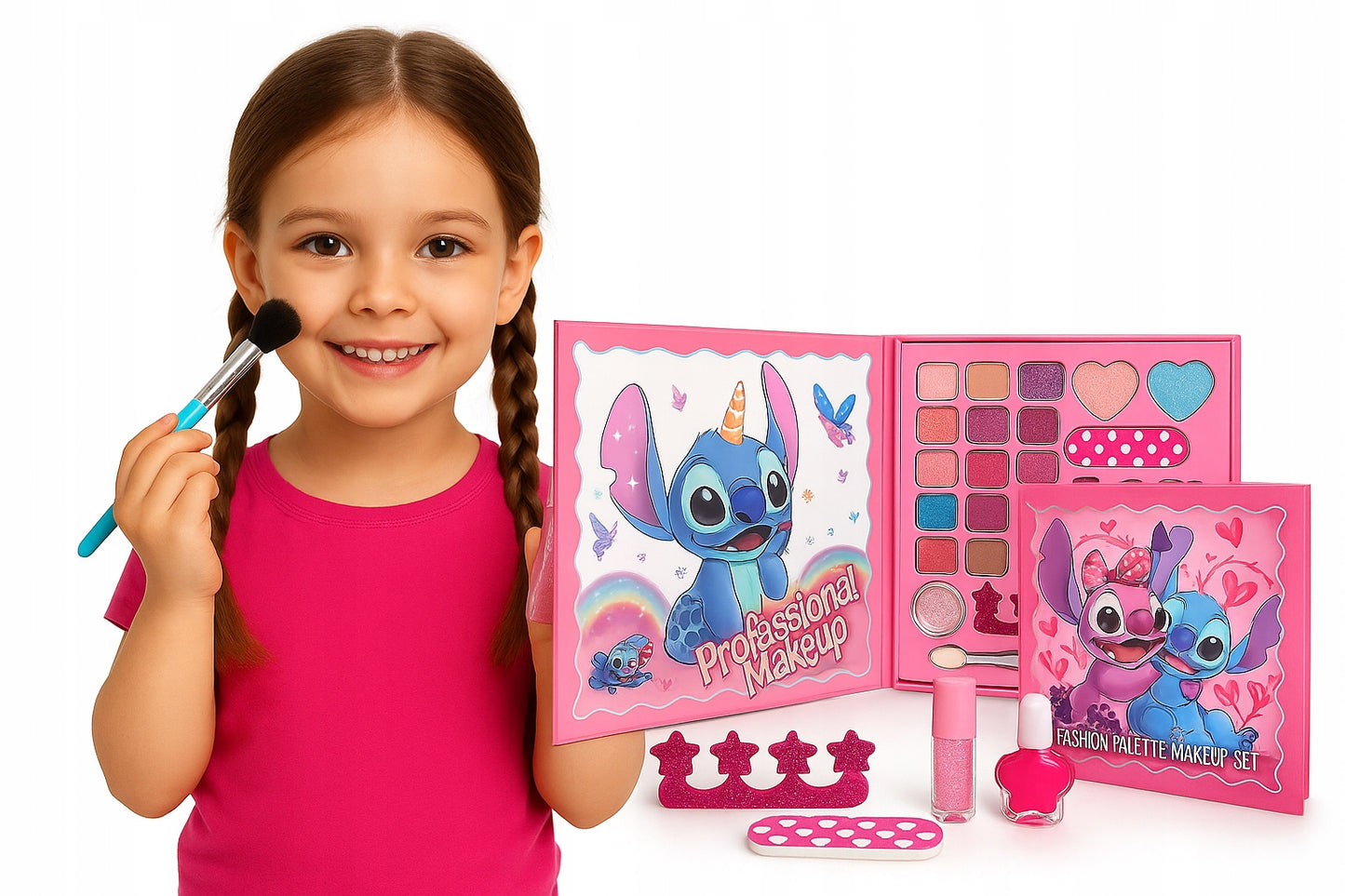 Kosmetikos rinkinys mergaitėms, nagų ir veido kosmetika su „Stitch“ – pagrindinis vaizdas