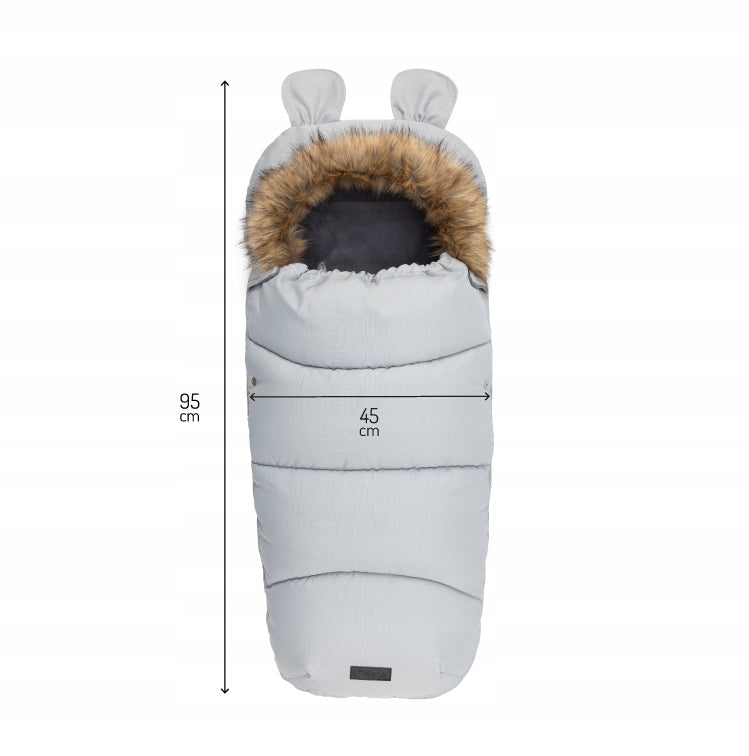 Miegmaišis vežimėliui, pilkas, produkto svoris su pakuote 1kg – vaizdas 5