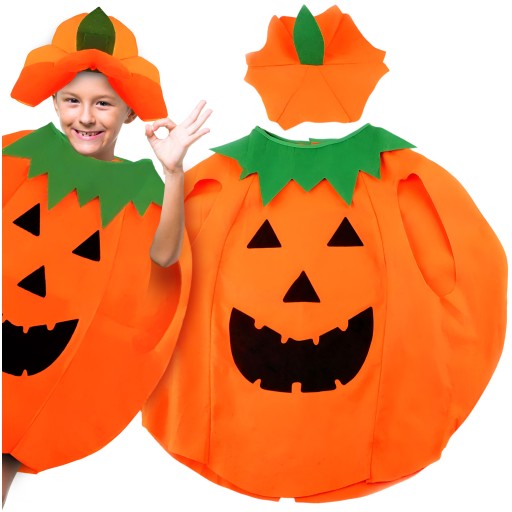 Moliūgo kostiumas helovinui vaikams – vaizdas 4