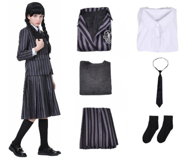 Trečiadienės Addams kostiumas helovinui – pagrindinis vaizdas