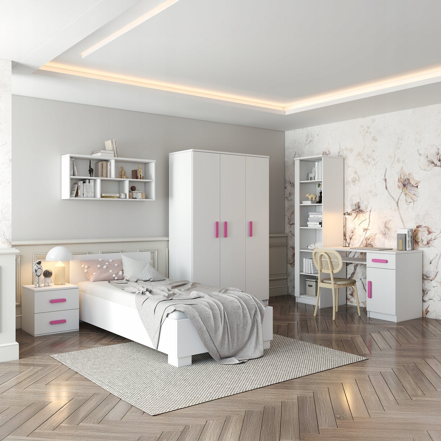 Balta vaikiška spinta, surinkimo instrukcijos – vaizdas 3