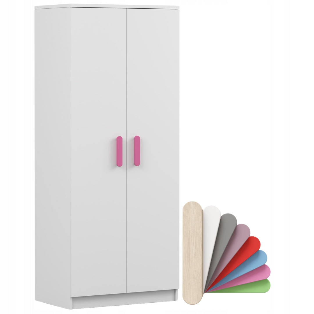 Balta vaikiška spinta su galimybe rinktis rankenų spalvą – pagrindinis vaizdas