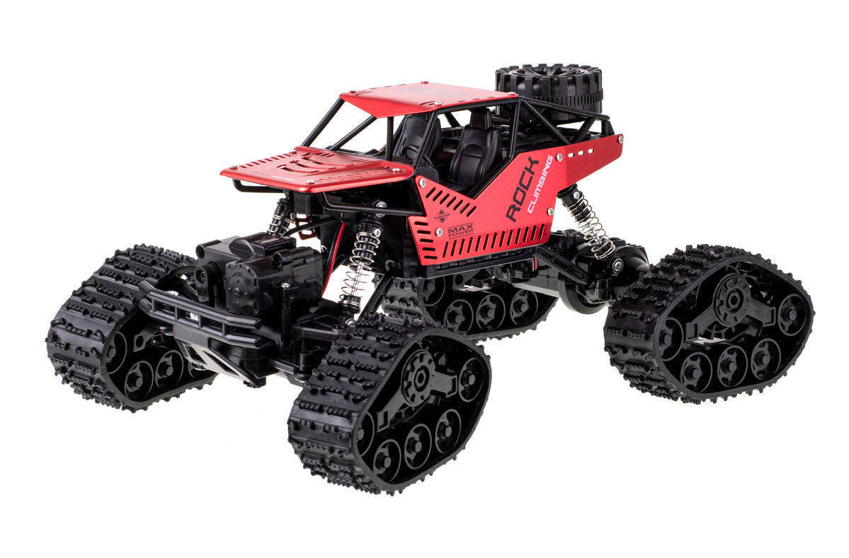 Nuotoliniu būdu valdomas RC Rock Crawler 4x4 visureigis LHC012, 2in1, raudonas