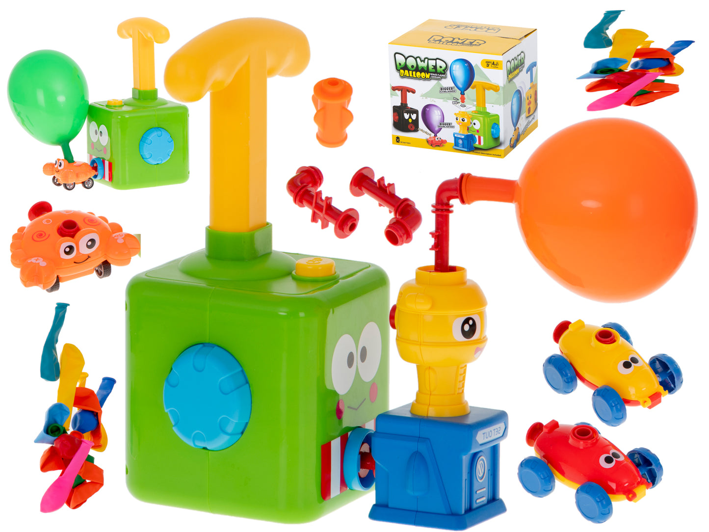 Aerodinaminis automobilis su balionų paleidimo įrenginiu, varlė – pagrindinis vaizdas