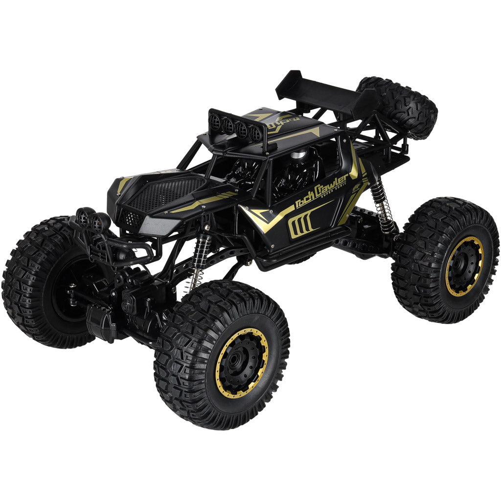 Radijo bangomis valdomas automobilis 2,4 GHz 1:8, 51 cm, metalinis, juodas