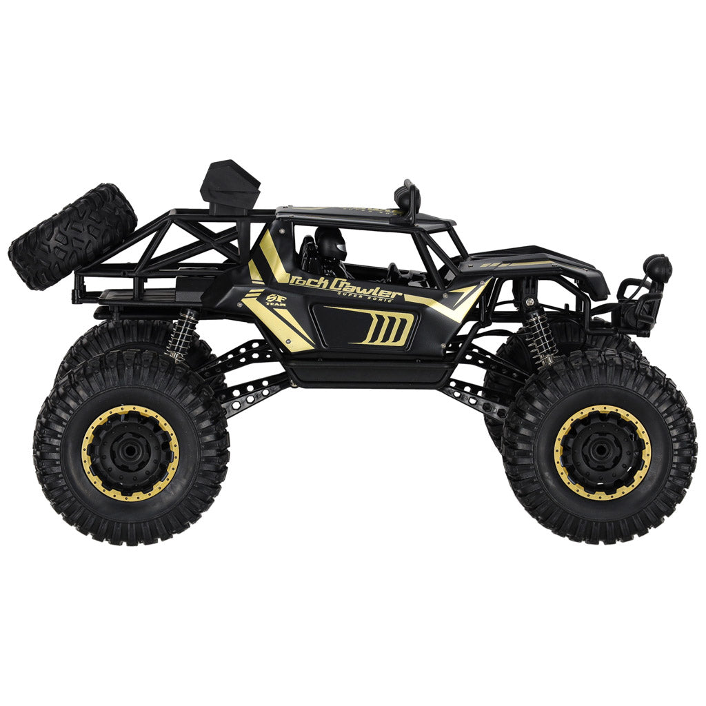 Radijo bangomis valdomas automobilis 2,4 GHz 1:8, 51 cm, metalinis, juodas