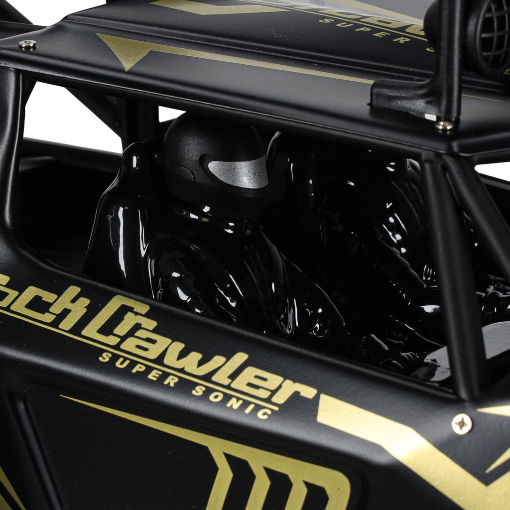 Radijo bangomis valdomas automobilis 2,4 GHz 1:8, 51 cm, metalinis, juodas