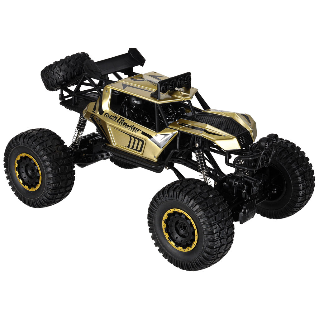 Radio bangomis valdomas automobilis 2,4 GHz, 1:8, 51 cm, metalinis, auksinis