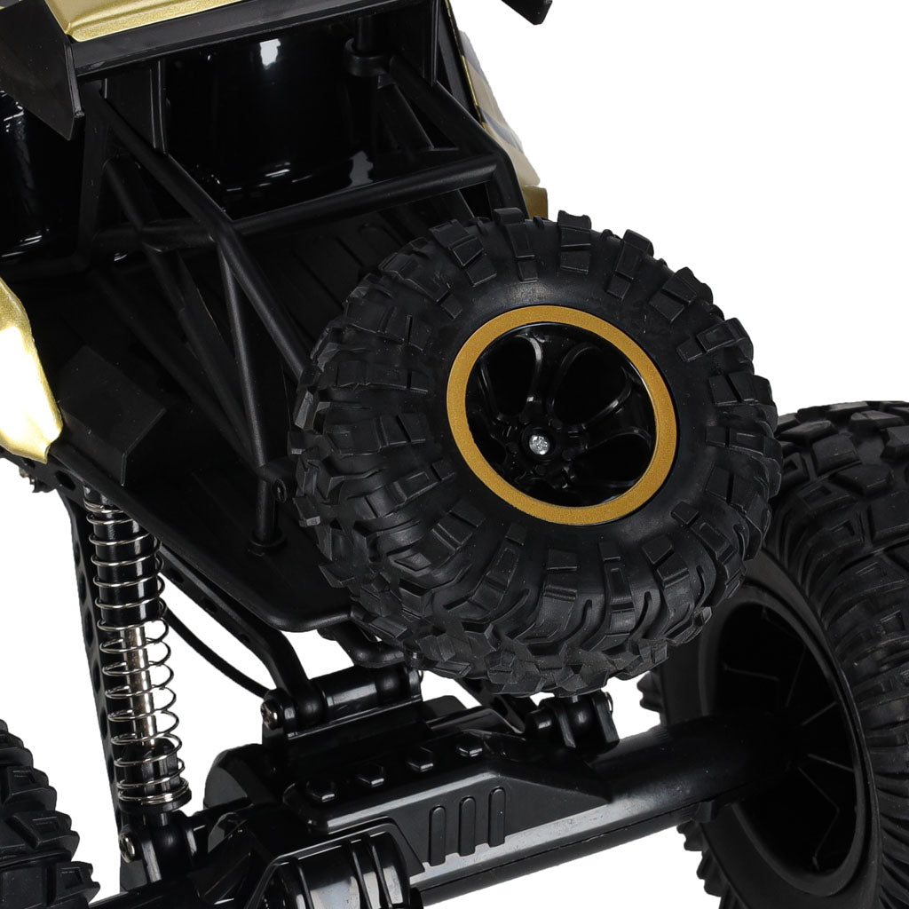 Radio bangomis valdomas automobilis 2,4 GHz, 1:8, 51 cm, metalinis, auksinis