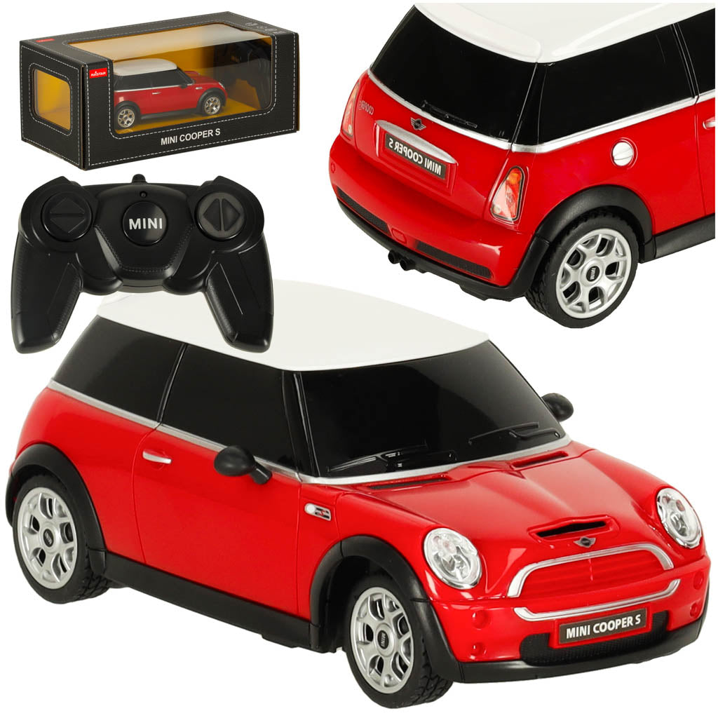 RC automobilis 1:24 MINI COOPERS raudonos spalvos – pagrindinis vaizdas