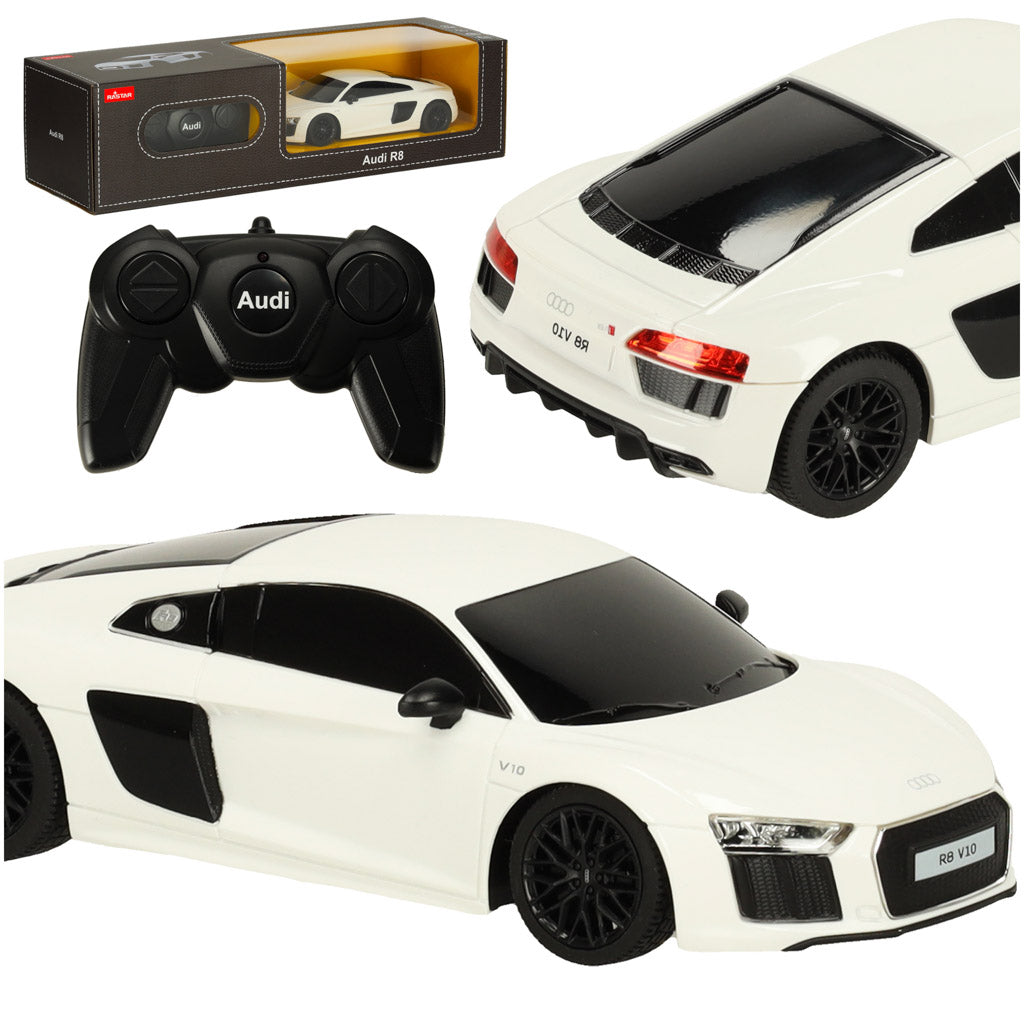 RC automobilis 1:24 AUDI R8 2015 baltas – pagrindinis vaizdas