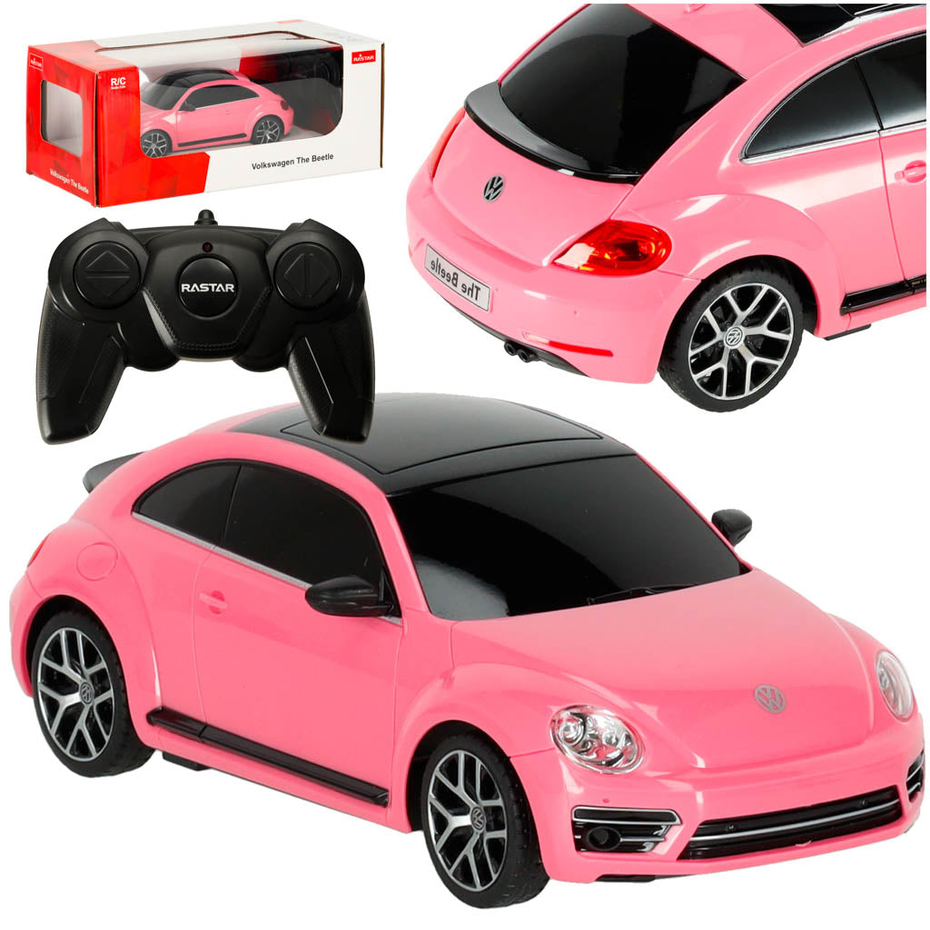 RC automobilis 1:24 Volkswagen Beetle rožinės spalvos – pagrindinis vaizdas