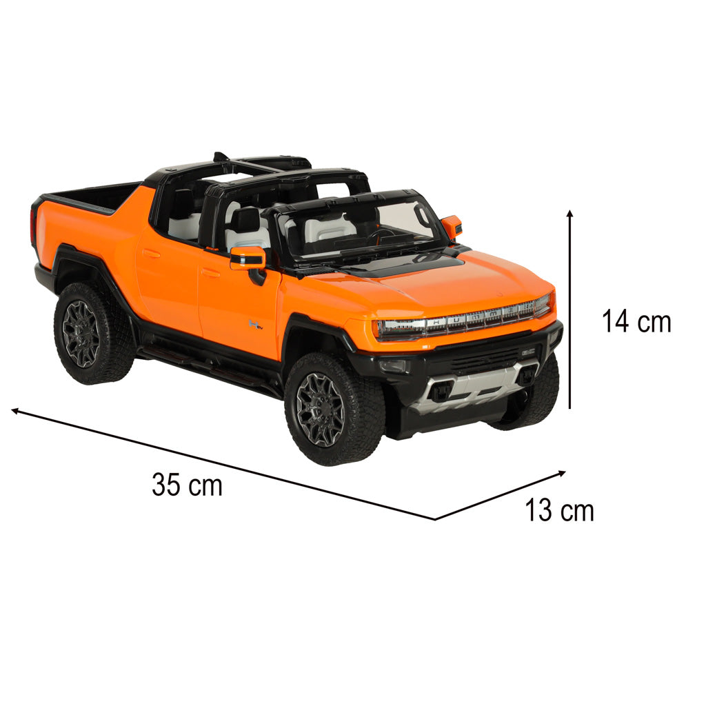 Rastar 93000 Hummer EV nuotoliniu būdu valdomas automobilis, 1:16, oranžinis