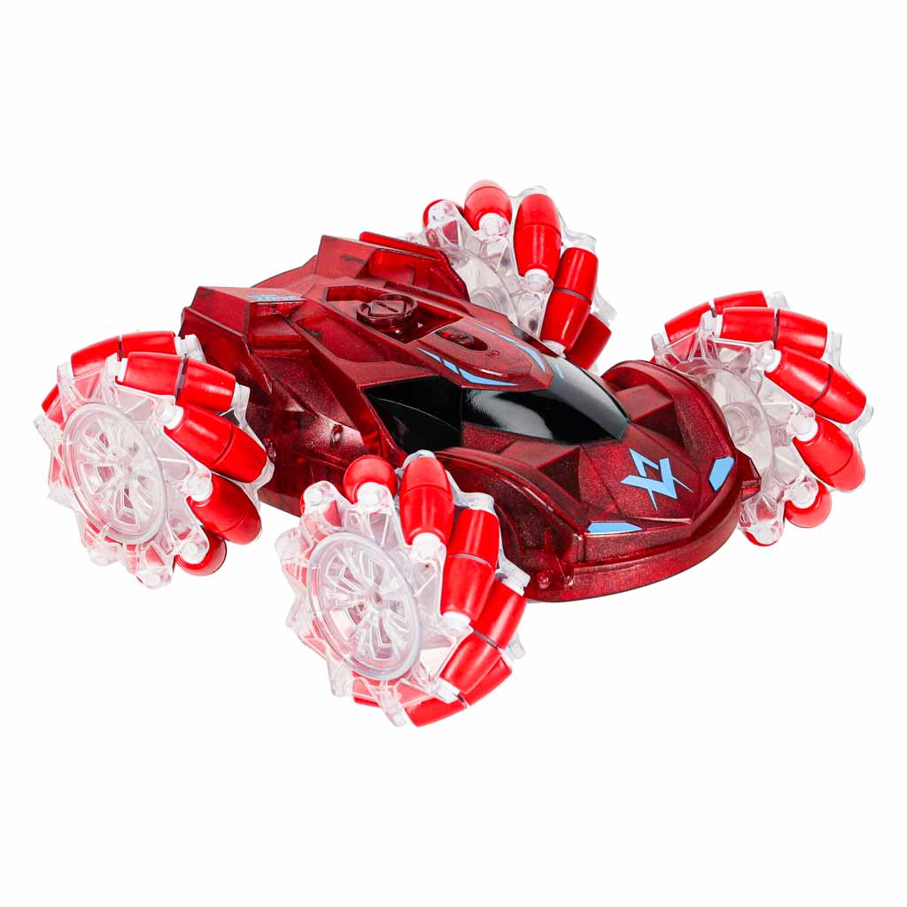 REVOLT Slydz Vapor Racer 360 nuotoliniu būdu valdomas drift visureigis su dūmų efektais, raudonas