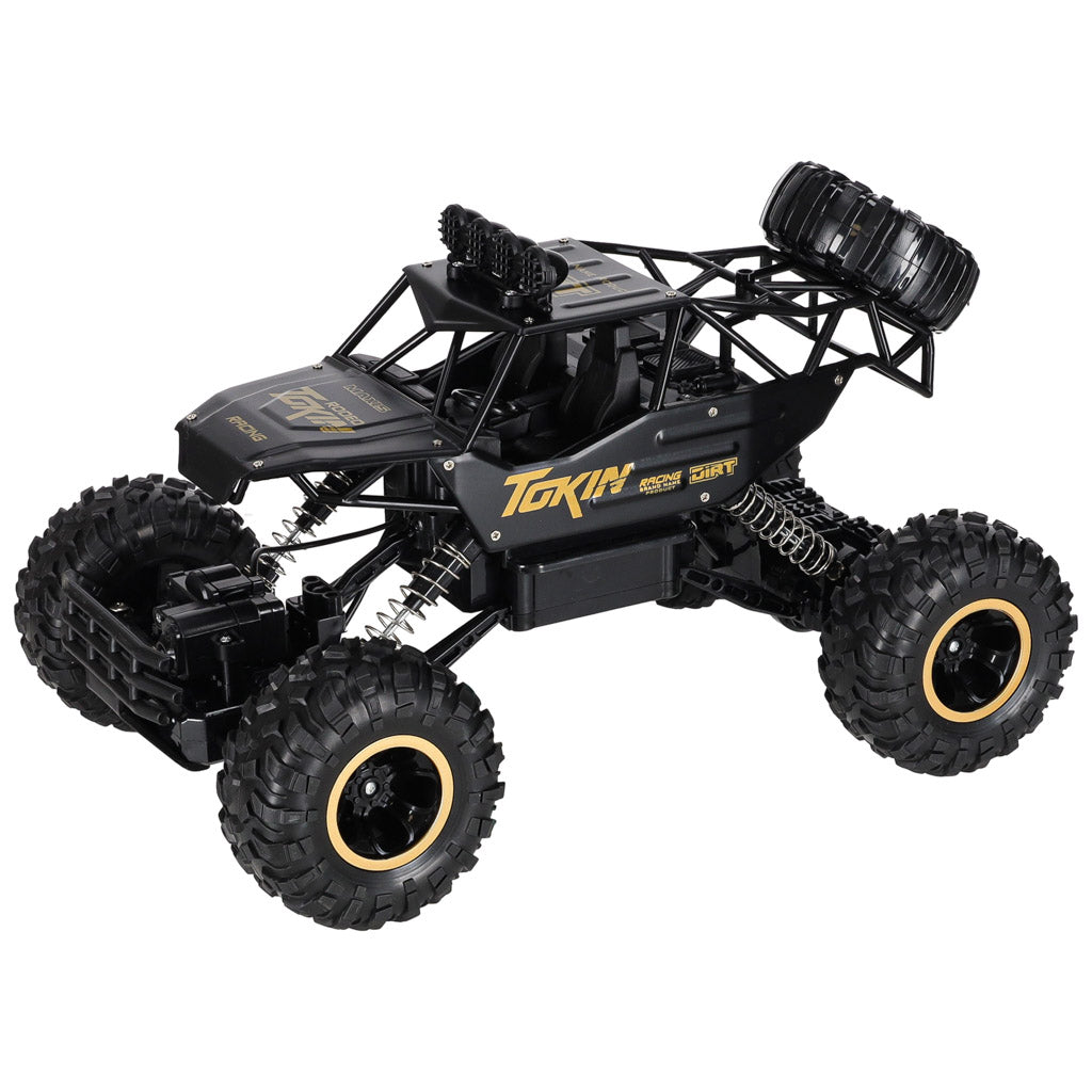 Radijo bangomis valdomas Rock Crawler 4WD metalinis 1:12 juodas