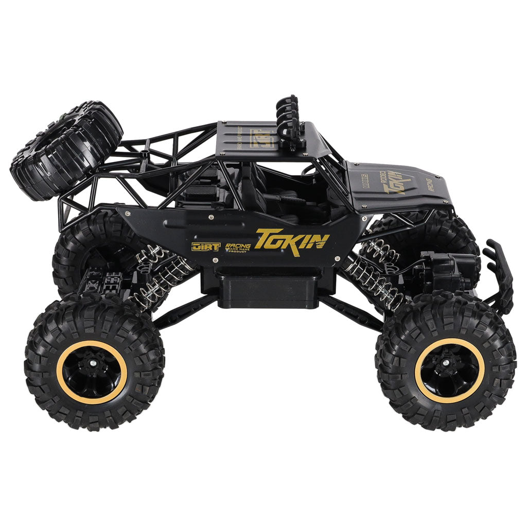 Radijo bangomis valdomas Rock Crawler 4WD metalinis 1:12 juodas
