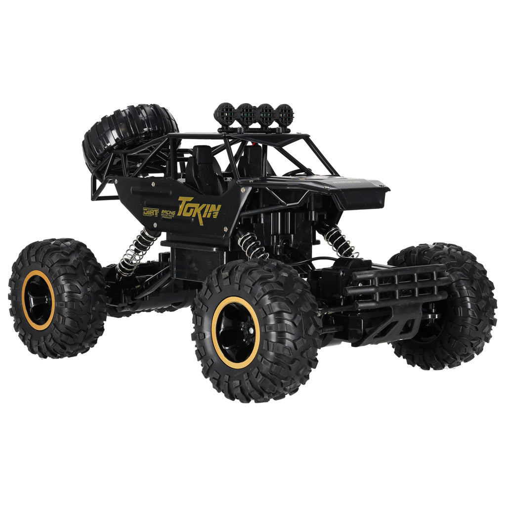 Radijo bangomis valdomas Rock Crawler 4WD metalinis 1:12 juodas