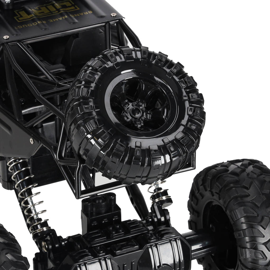 Radijo bangomis valdomas Rock Crawler 4WD metalinis 1:12 juodas