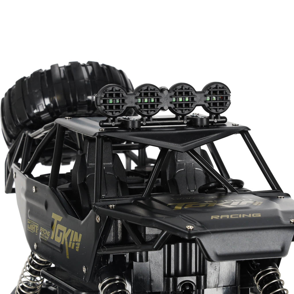 Radijo bangomis valdomas Rock Crawler 4WD metalinis 1:12 juodas