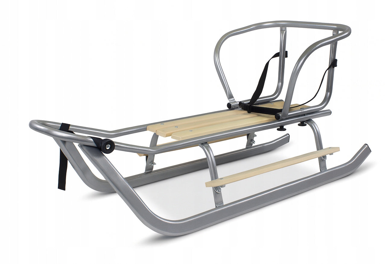 Vaikiškos Rogutės, Sidabrinės, Metalinės, su Nugara ir Kojų Atramomis – vaizdas 7