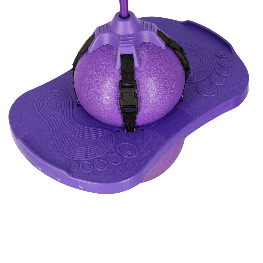 Vaikiškas pusiausvyros šoklys su kamuoliu violetinis