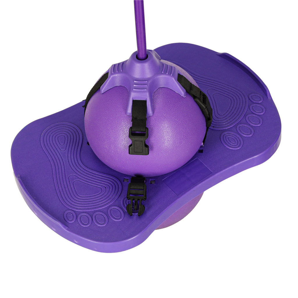 Vaikiškas pusiausvyros šoklys su kamuoliu violetinis