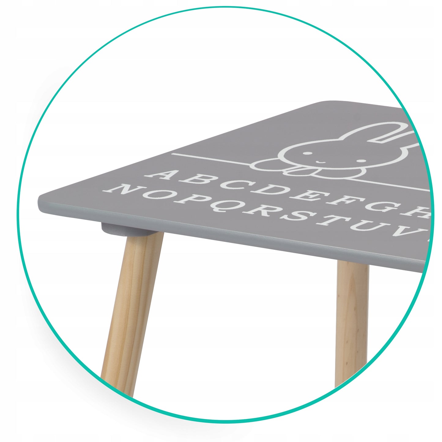 Vaikų Stalo ir Kėdžių Rinkinys Pilkas – vaizdas 4