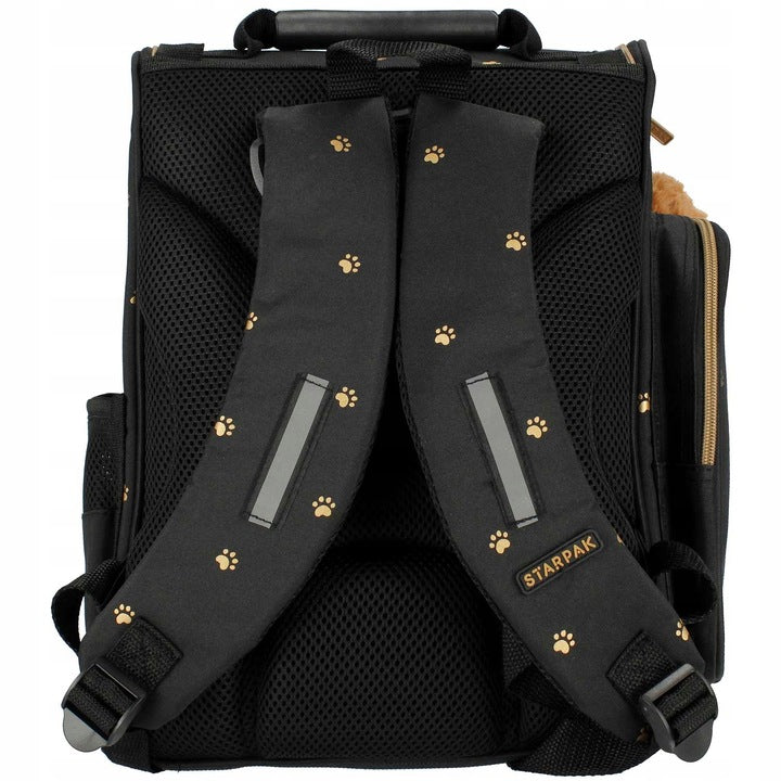 Mokyklinė kuprinė, katinėlis, su kailiniais ausytėmis – vaizdas 7