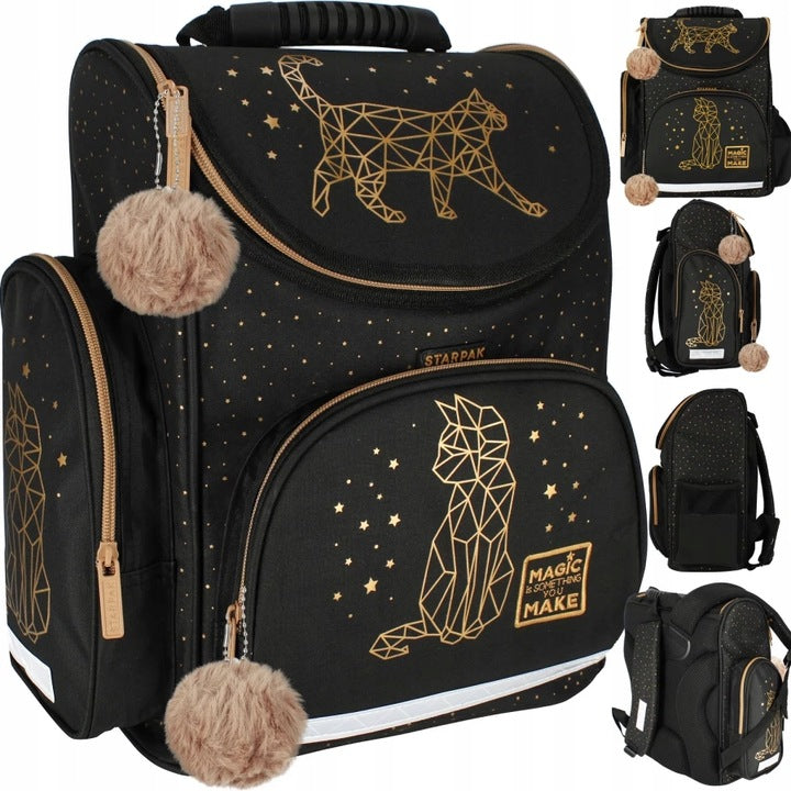 Mokyklinė kuprinė, katinėlis – vaizdas 5