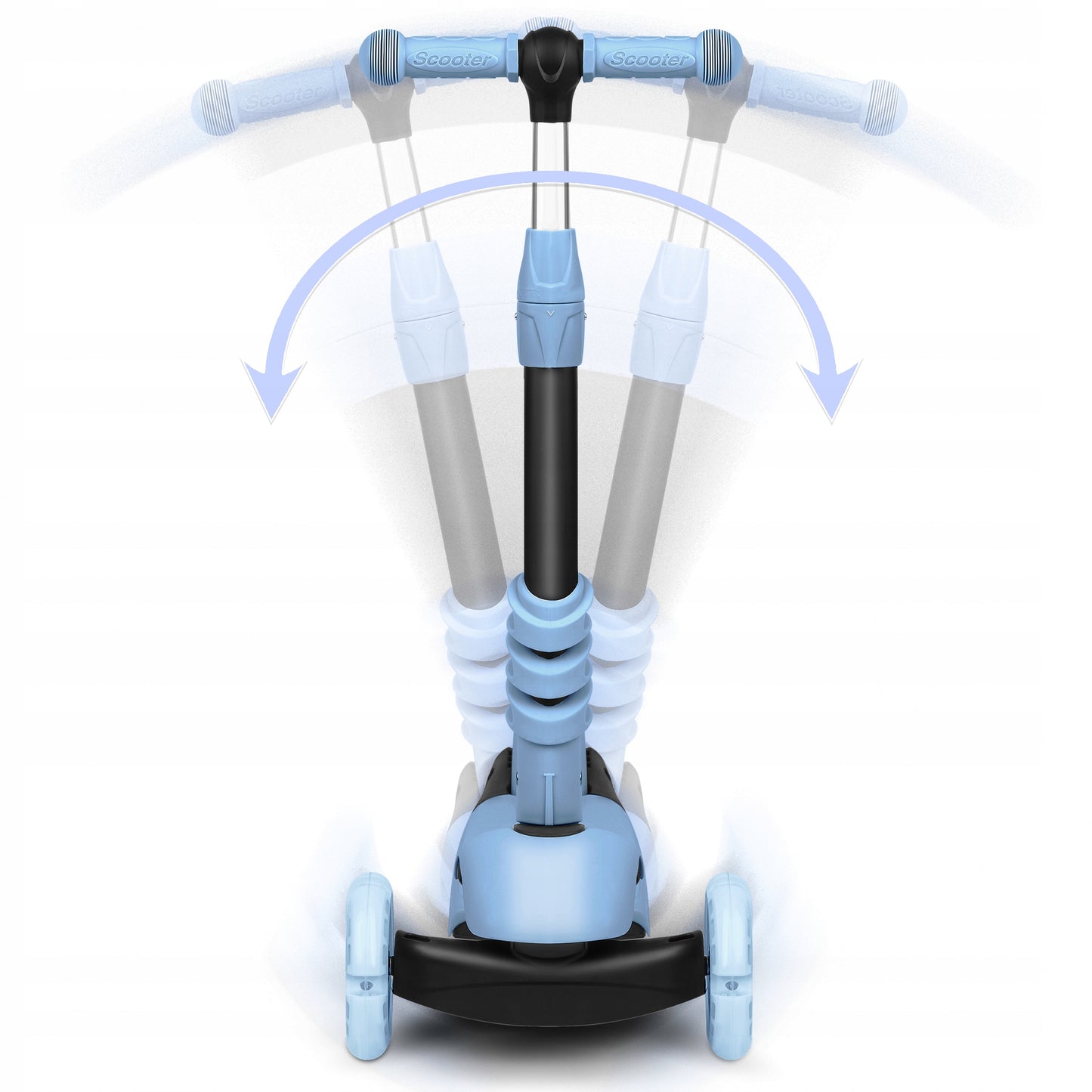 Vaikiškas balansinis triratis-paspirtukas 3in1 mėlynas