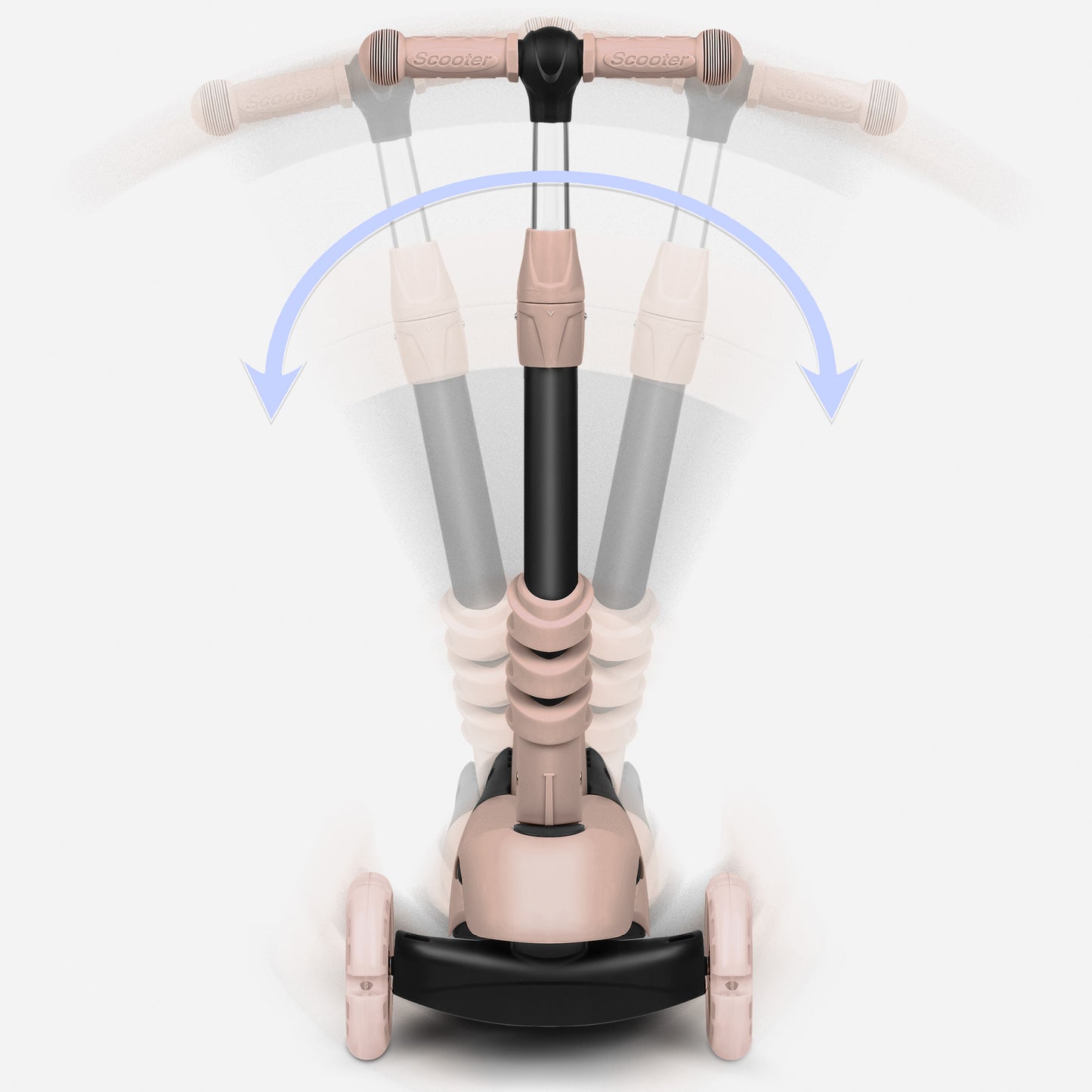 Vaikiškas balansinis triratis-paspirtukas 3in1 Rudas