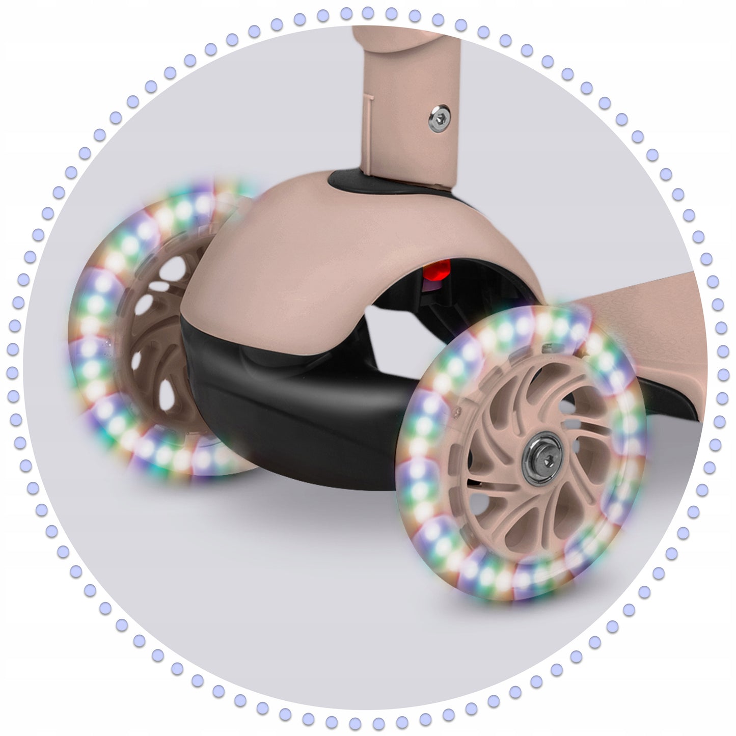 Vaikiškas balansinis triratis-paspirtukas 3in1 Rudas