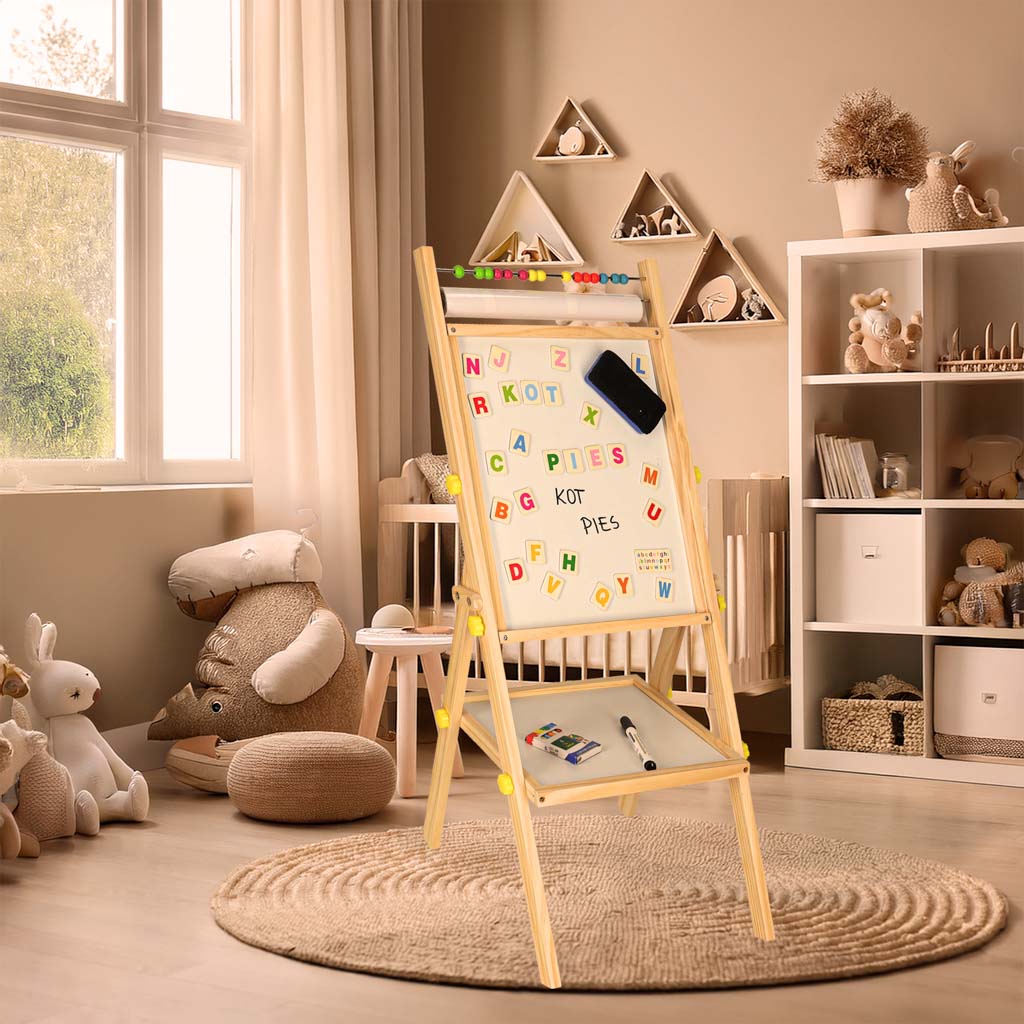 Magnetinė dvipusė lenta su skaičiuotuve ir popieriaus ritinėliu 90cm