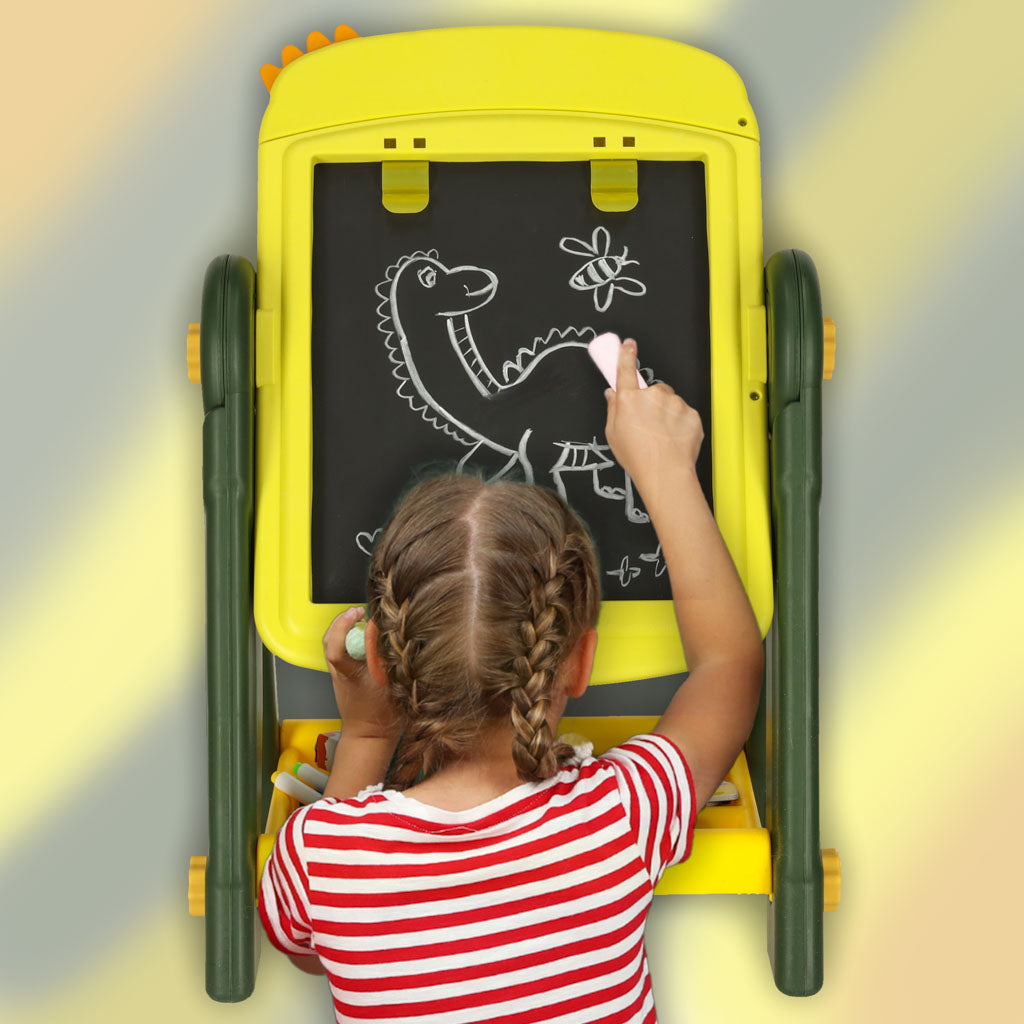 Kūrybinė dvipusė magnetinė sauso valymo lenta „Dinozauras“