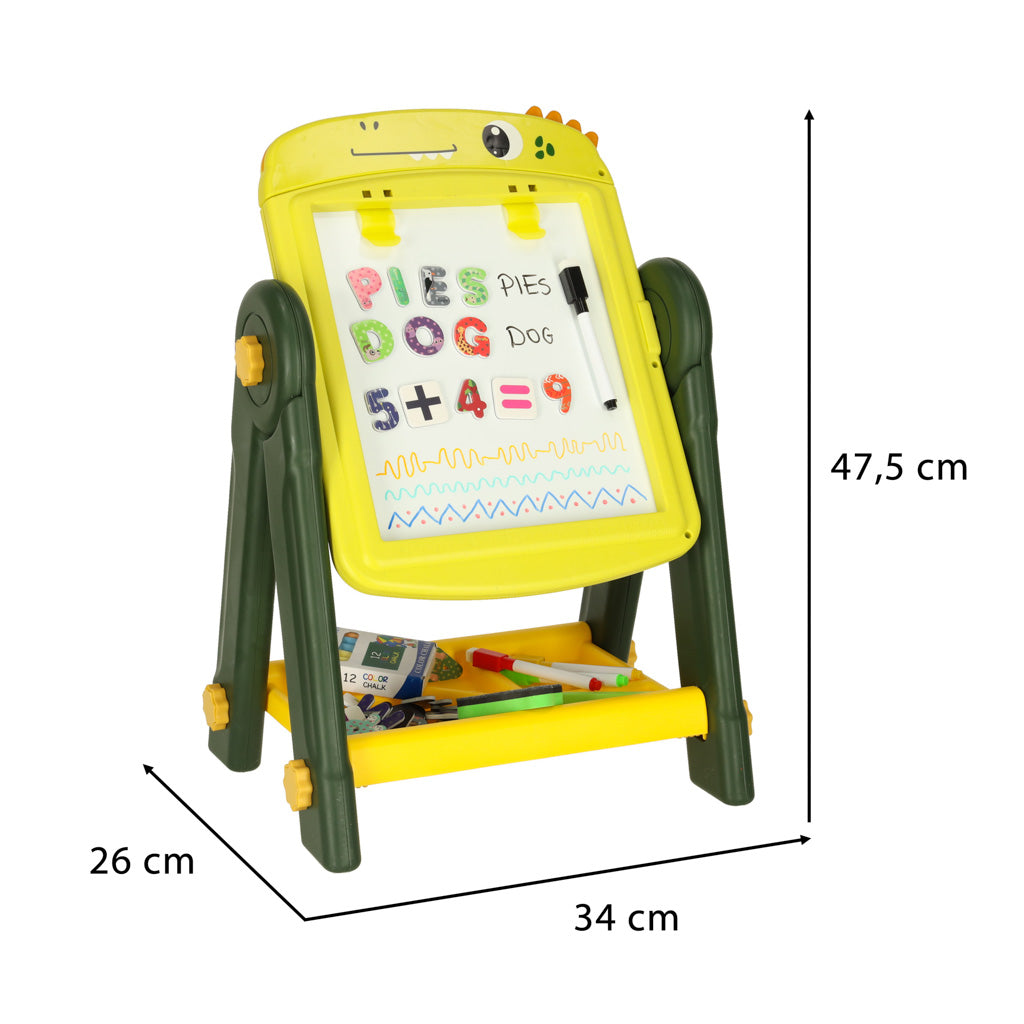 Kūrybinė dvipusė magnetinė sauso valymo lenta „Dinozauras“