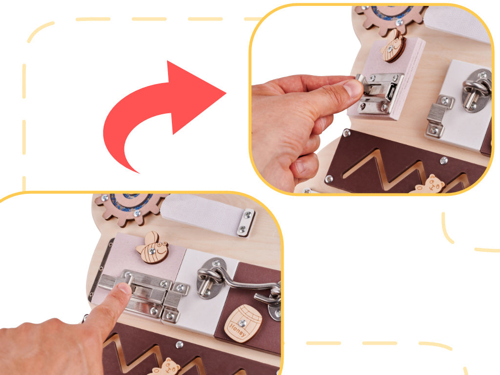 LULILO sensorinių manipuliacijų lenta MISIAO – vaizdas 2