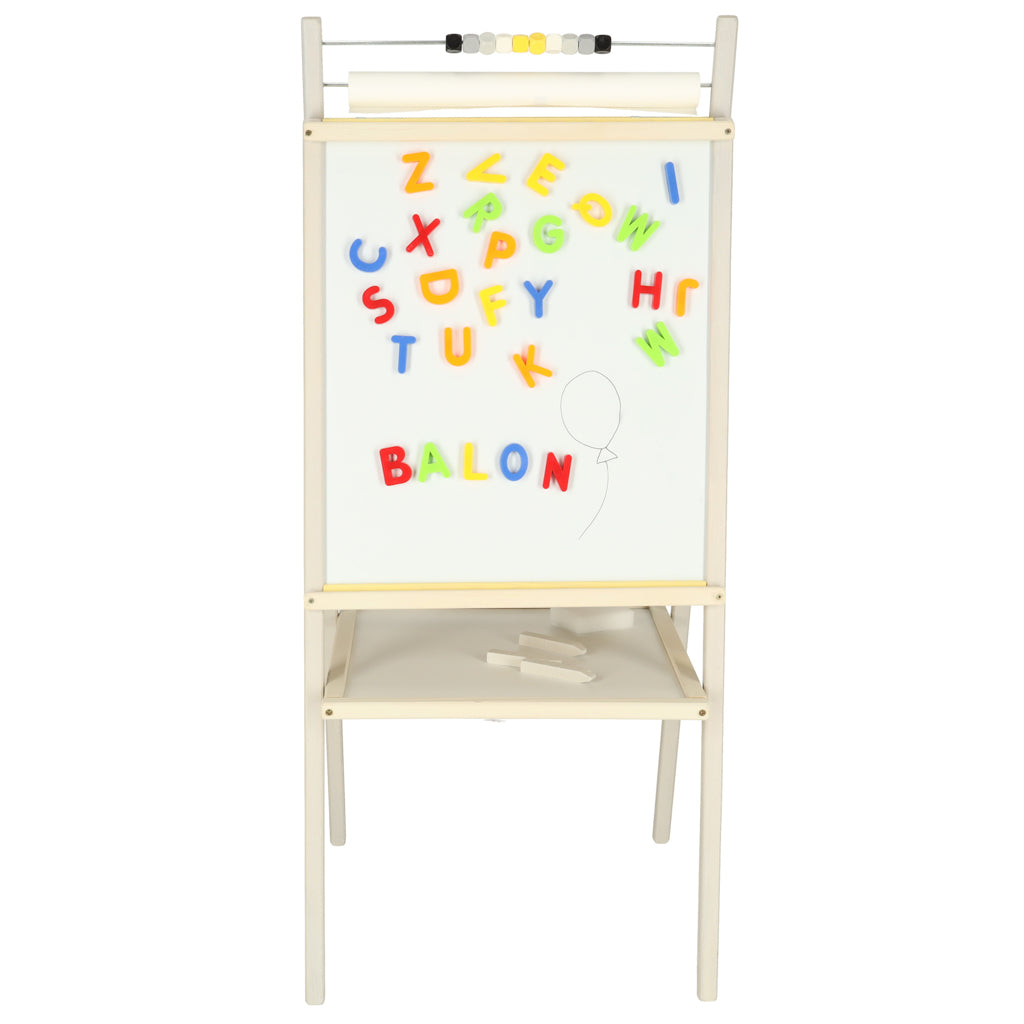 Dvipusė medinė magnetinė ir kreidinė lenta su skaitliukais ir popieriaus ritinėliu – vaizdas 7