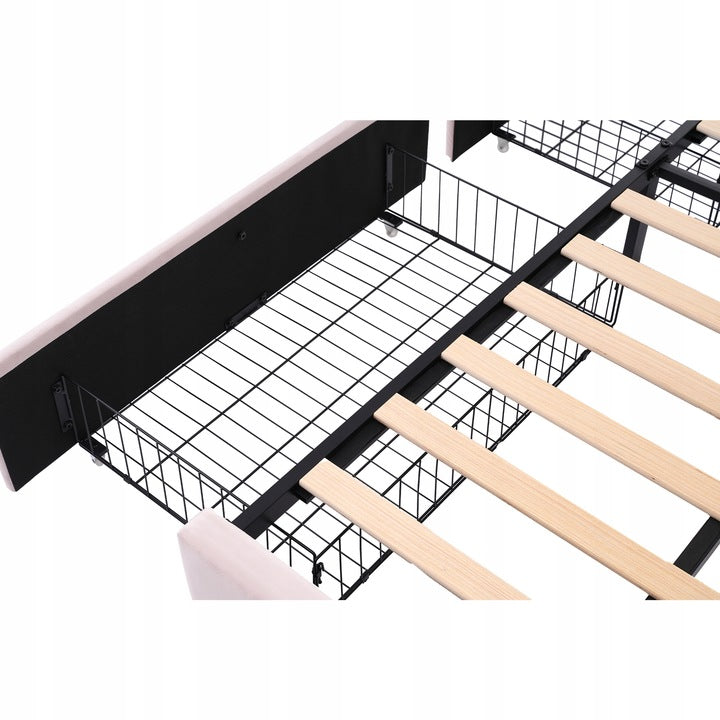 Lova su stalčiais 190x90 cm – vaizdas 3