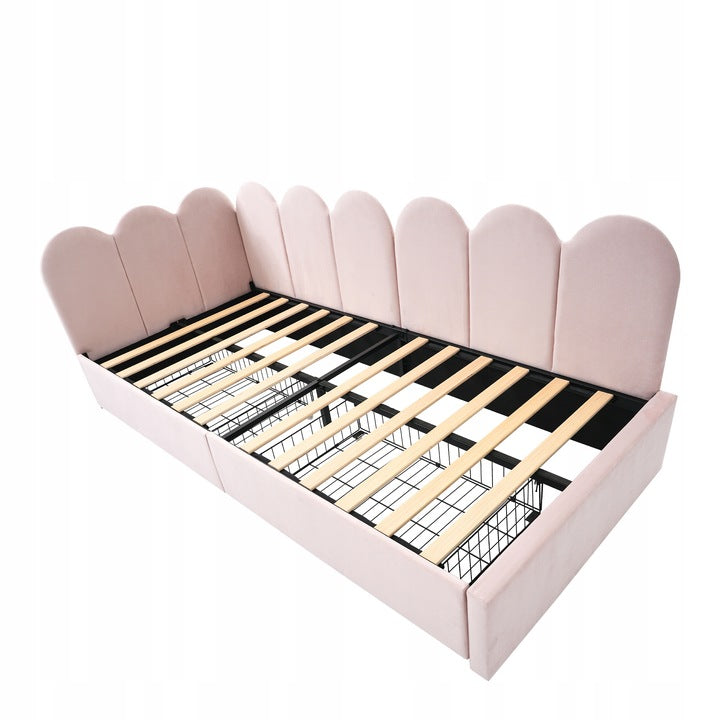 Lova su stalčiais 190x90 cm – vaizdas 6