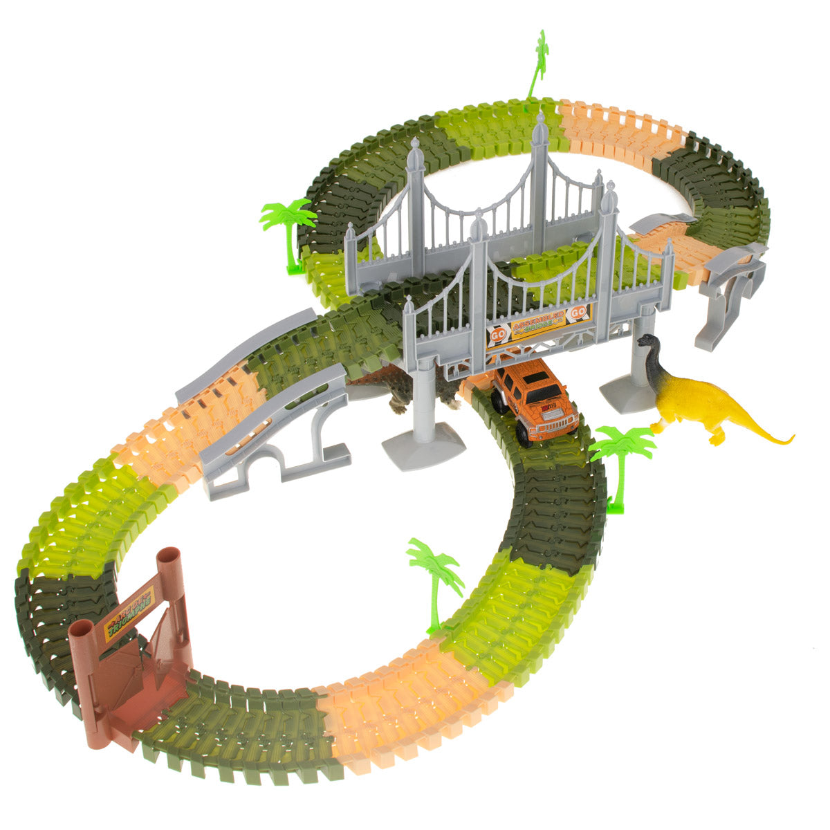 DINOSAURŲ automobilių trasa + automobilis 192EL, su automobiliu – vaizdas 4