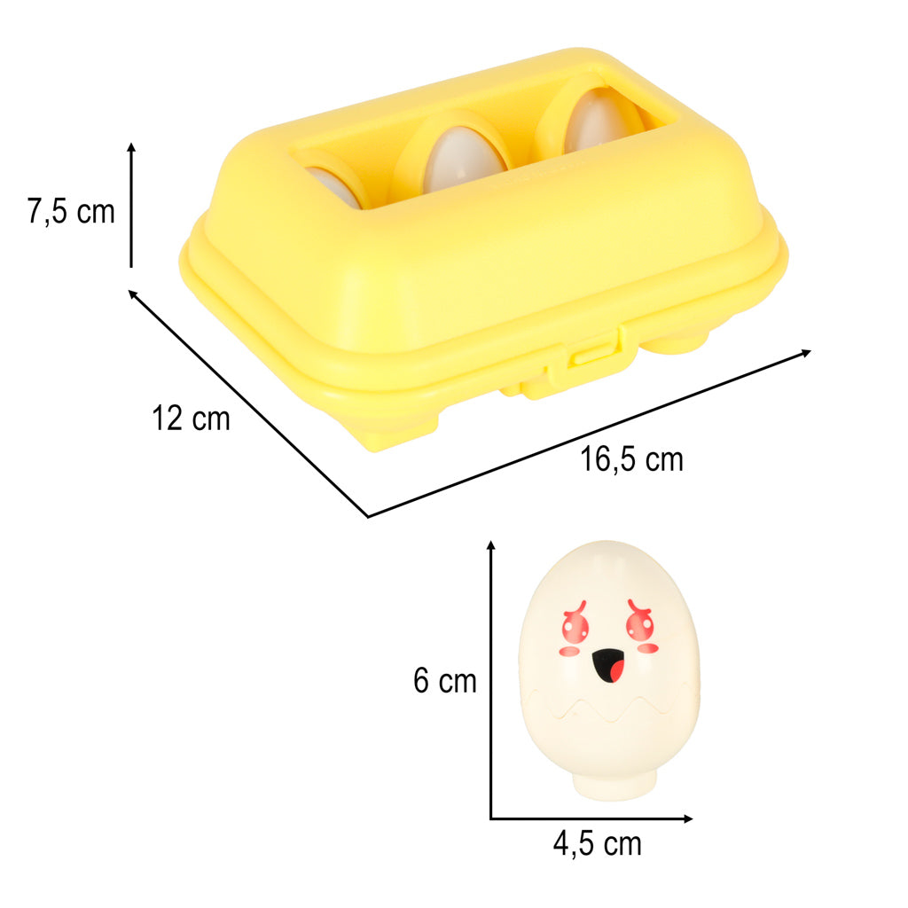 Edukacinis „Montessori“ formų rūšiuoklis – kiaušiniai su gyvūnėliais, 6 vnt.