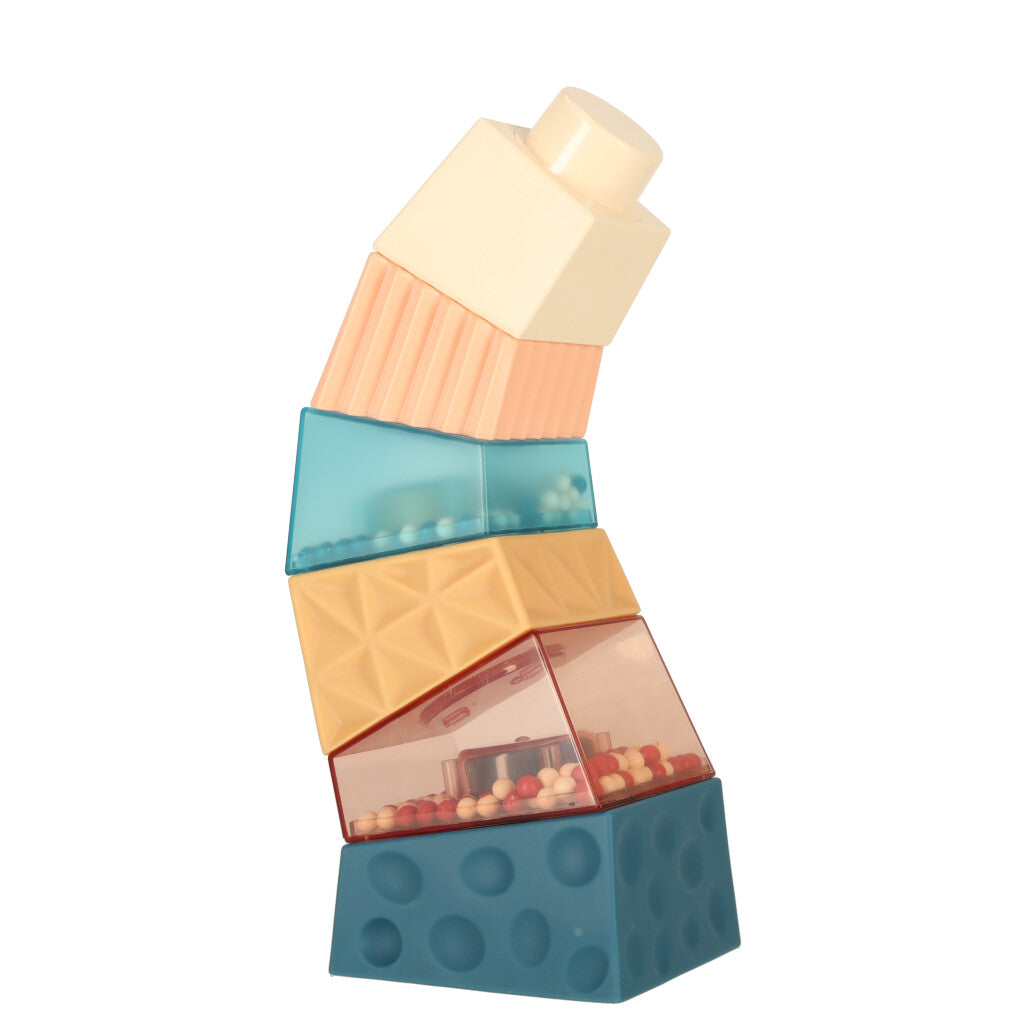 Montessori edukacinis piramidės sensorinis bokštas su kamuoliukais – pagrindinis vaizdas