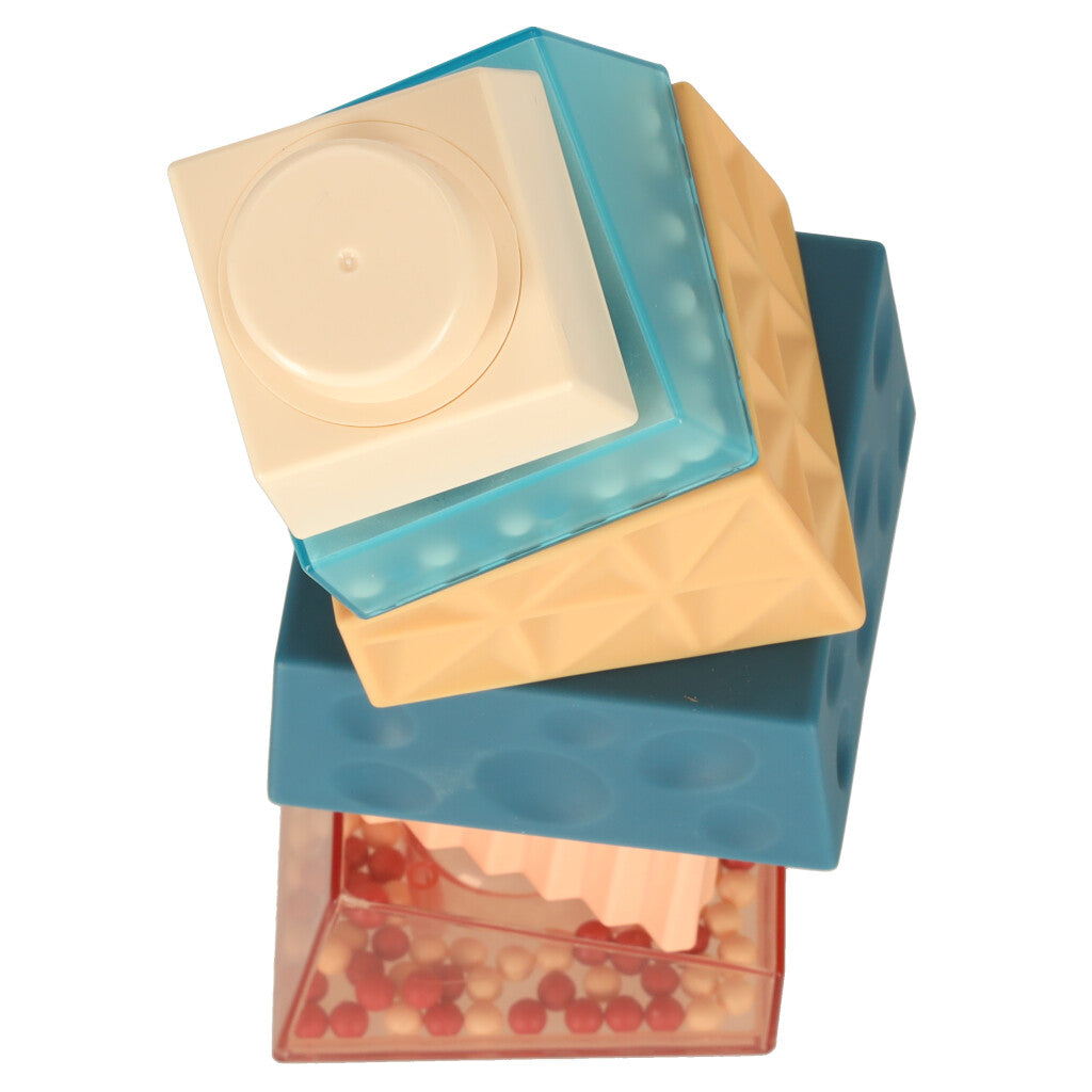 Montessori edukacinis piramidės sensorinis bokštas su kamuoliukais, vaizdas 4