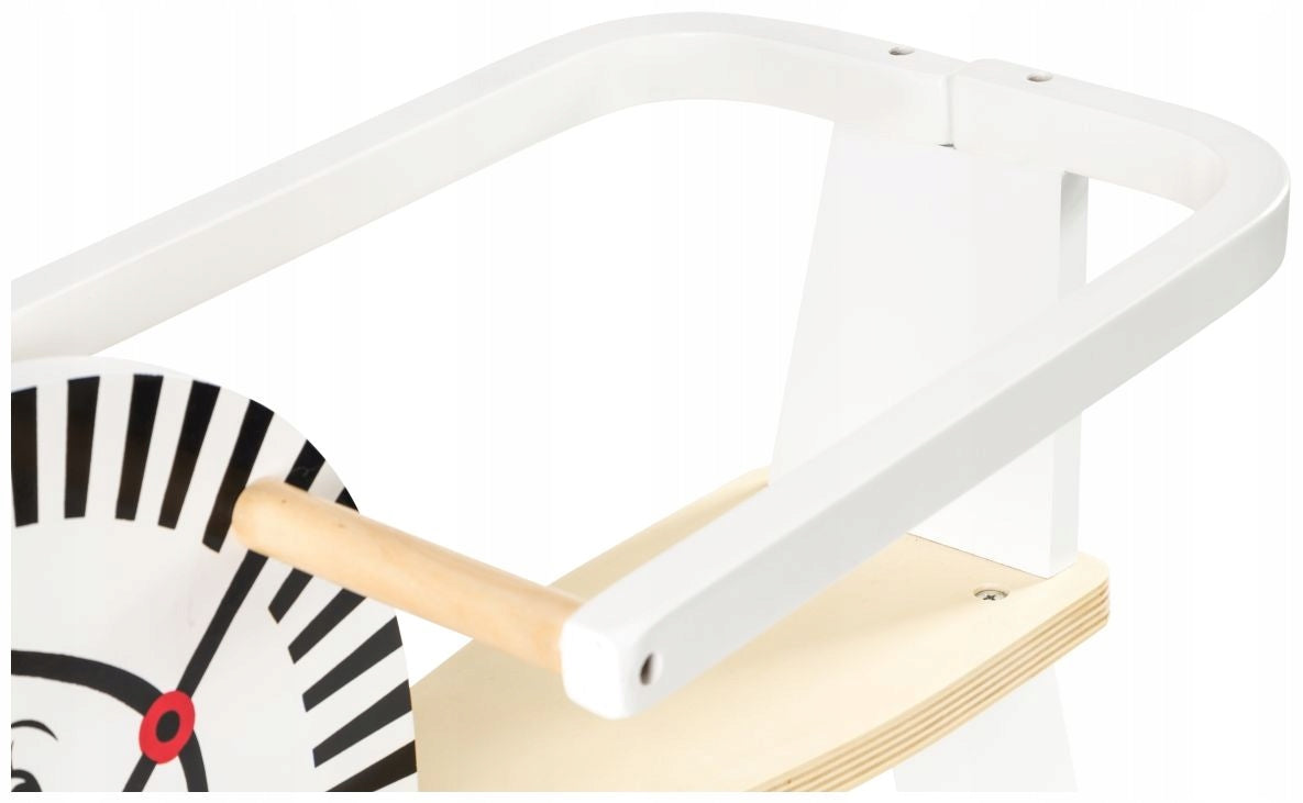 Medinis arkliukas su rėmais, baltas – vaizdas 5