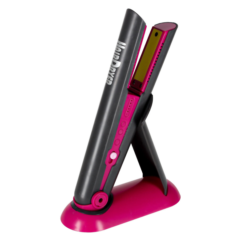 Kirpyklos rinkinys vaikams: džiovintuvas ir plaukų tiesintuvas su šviesos bei garso efektais, 19 elementų