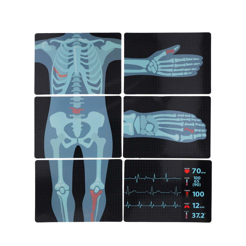 Didelis medicininės stotelės rinkinys vaikams: EKG, rentgenas, šviesa ir garsas
