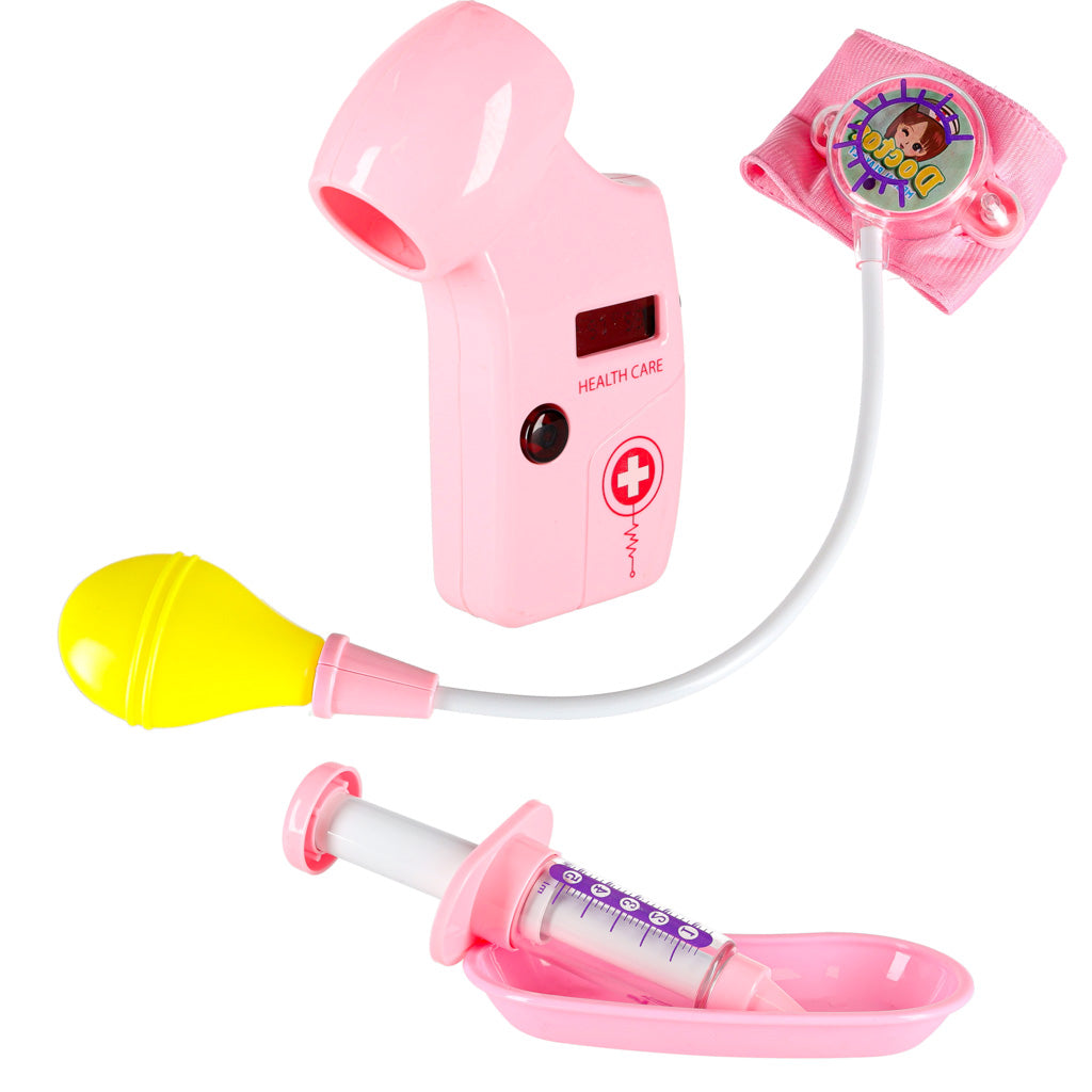 Gydytojo rinkinys lagaminėlyje „Mažasis daktaras“ su garsais, 35 dalys