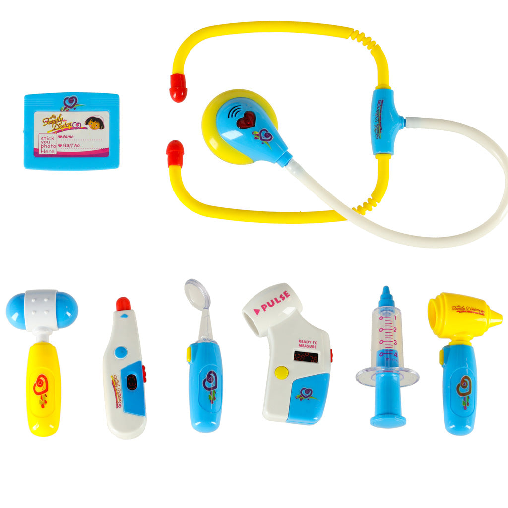 Gydytojo rinkinys lagamine su šviesos efektais, mėlynas