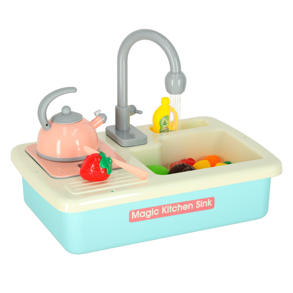 Vaikiška virtuvėlė su priedais – XXL mėlyna – vaizdas 2